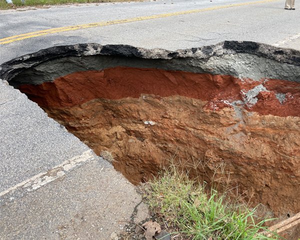 Road damage US 76