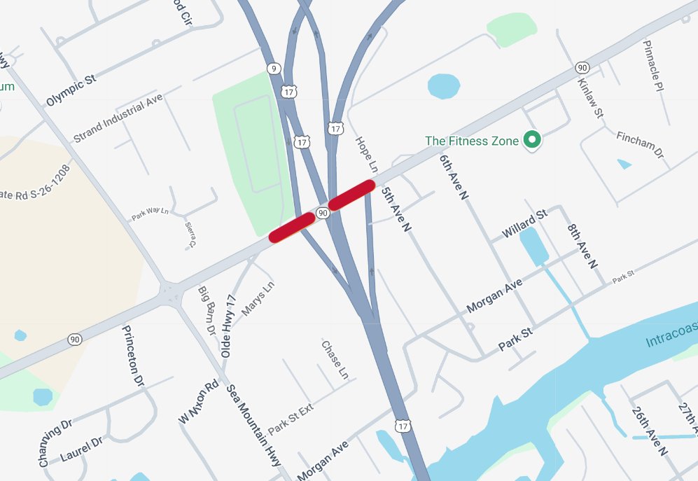 Cherry Grove Bridge Closure