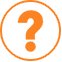 orange question mark in circle