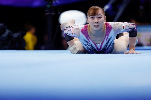  Shoko Miyata, 19 anos, era capitã da equipe de ginástica do Japão nas Olimpíadas de Paris