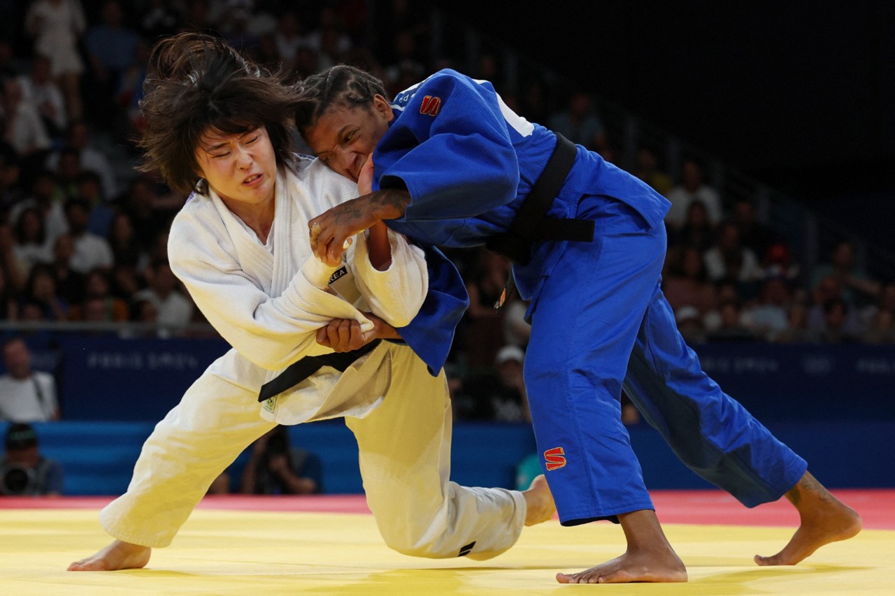 Rafaela Silva perde para Mimi-Huh, da Coreia do Sul, nas Olimpíadas de Paris