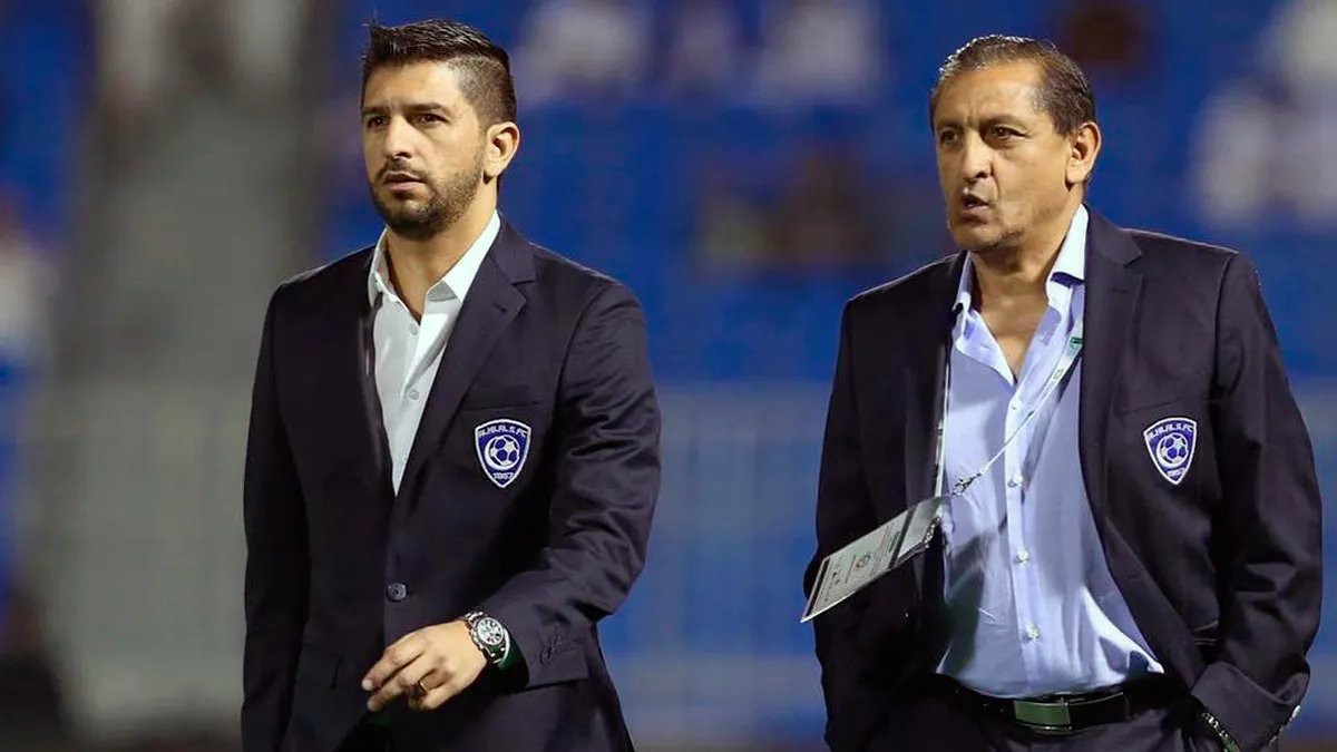 Ramon Díaz e o filho Emiliano Díaz
