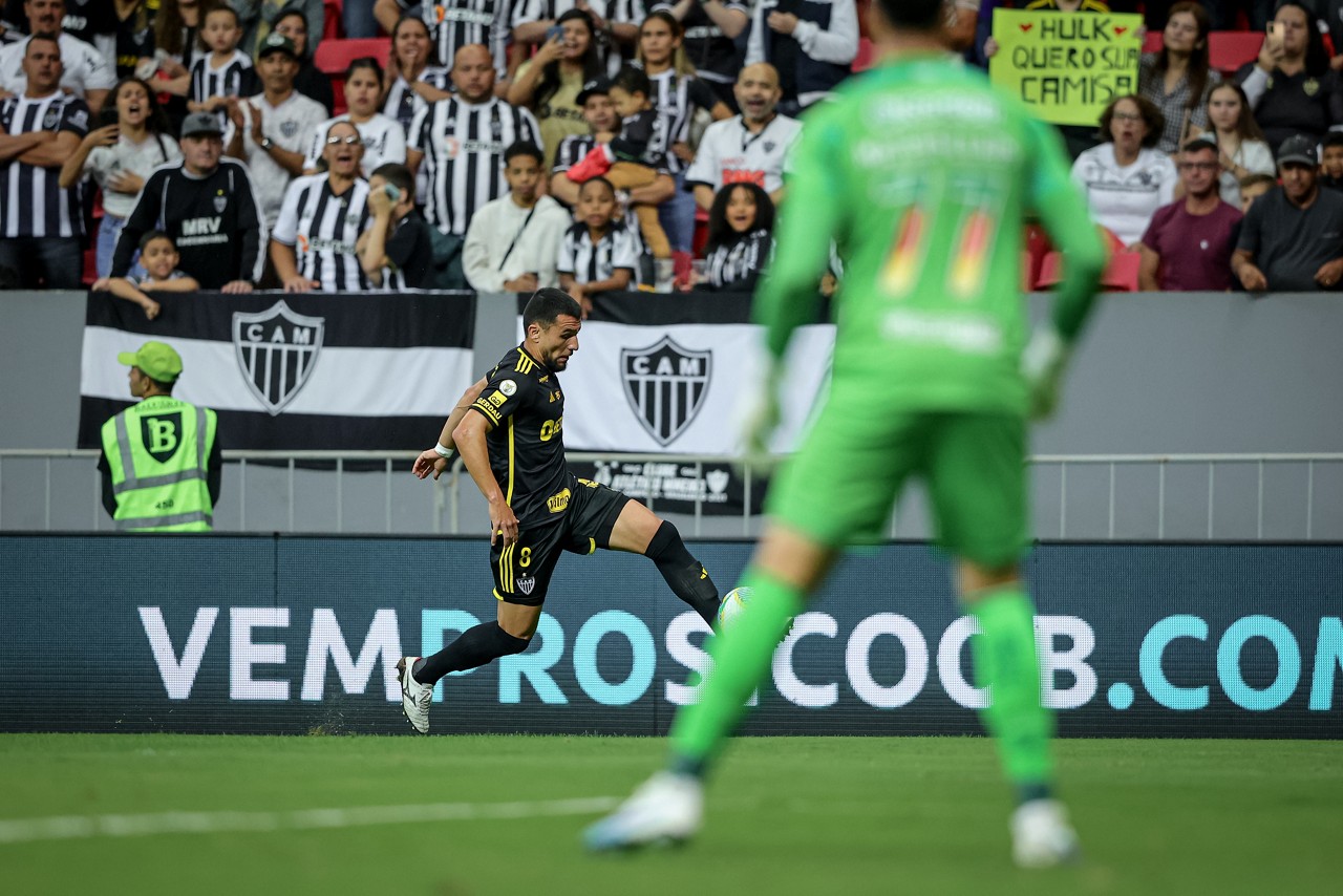 Lance da partida entre Atlético e Juventude, a última da equipe gaúcha sob comando de Roger Machado