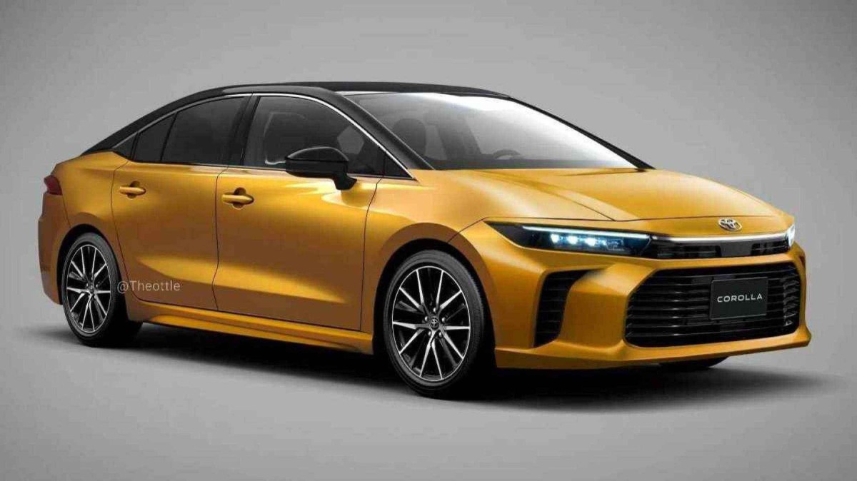 Projeção da nova geração do Corolla 2026 feita no Japão