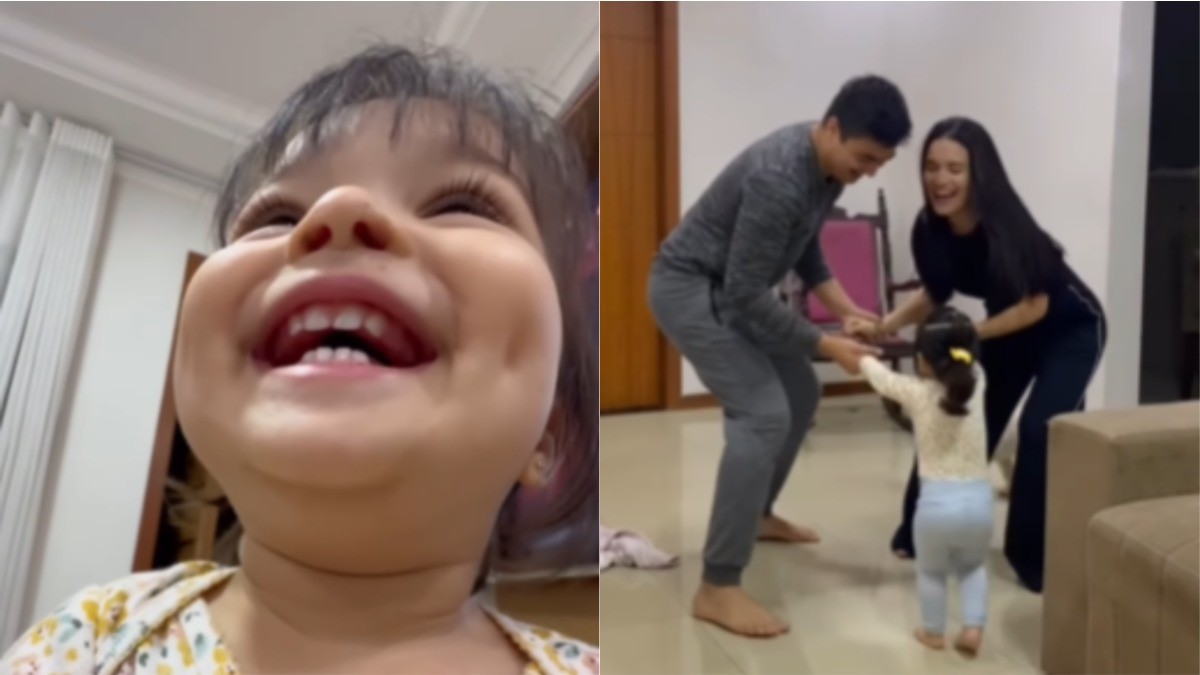 Menina encantou os pais e os internautas