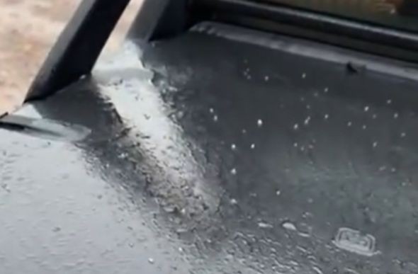 Chuva congelada misturada à chuva em Soledade, no Rio Grande do Sul
