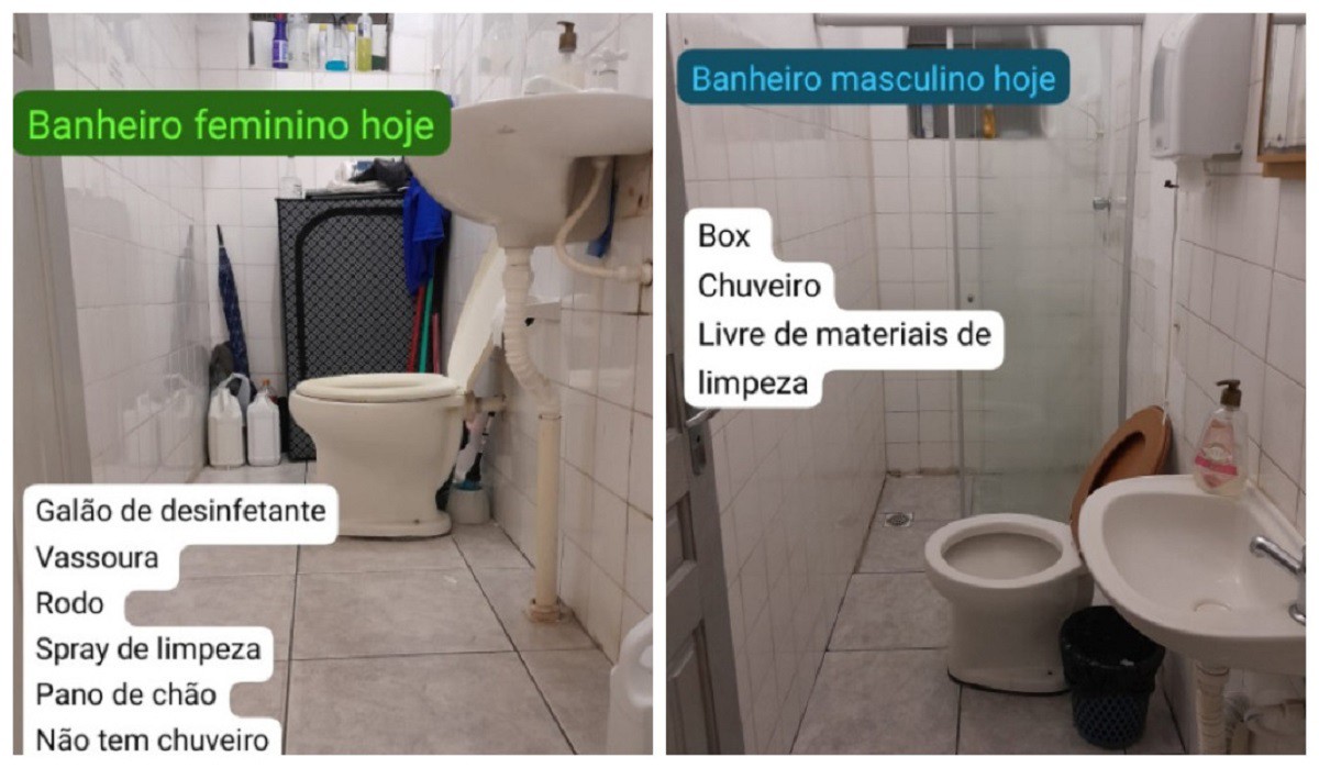 Comparação entre banheiros femininos e masculinos foi anexada em Notícia de Fato arquivada pelo MPF