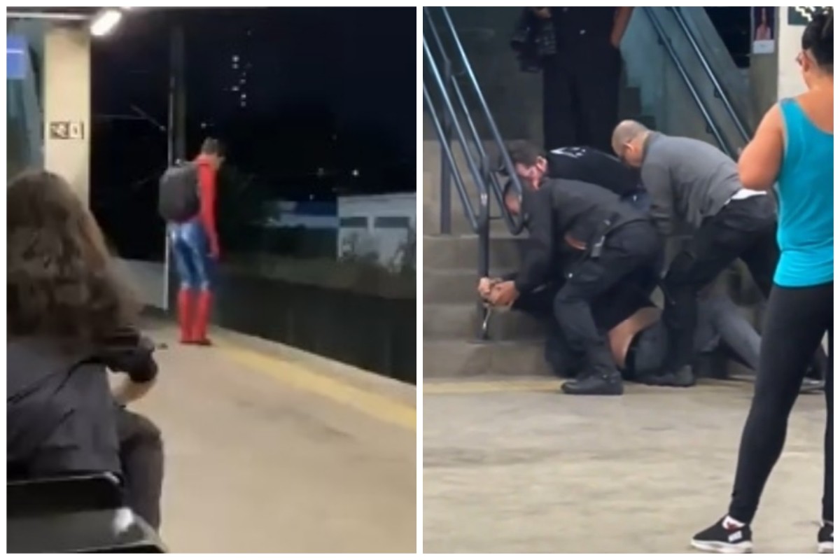 Confusão no metrô de BH foi compartilhada nas redes sociais 