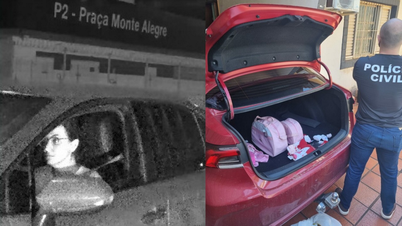No carro da mulher, os policiais civis encontraram roupinhas da criança, sapatos e duas bolsas