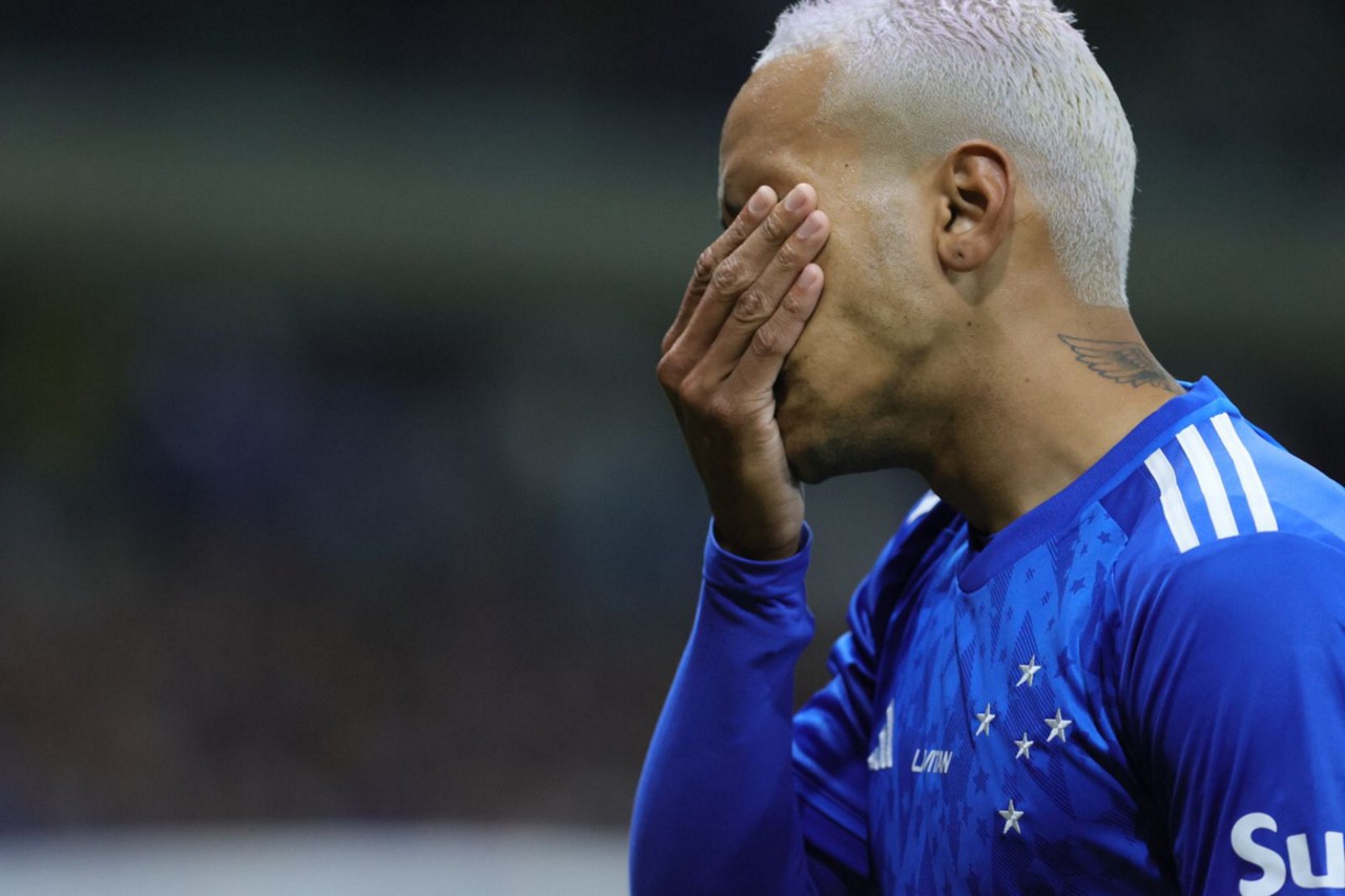 Matheus Pereira durante a partida entre Cruzeiro e Juventude, no Mineirão