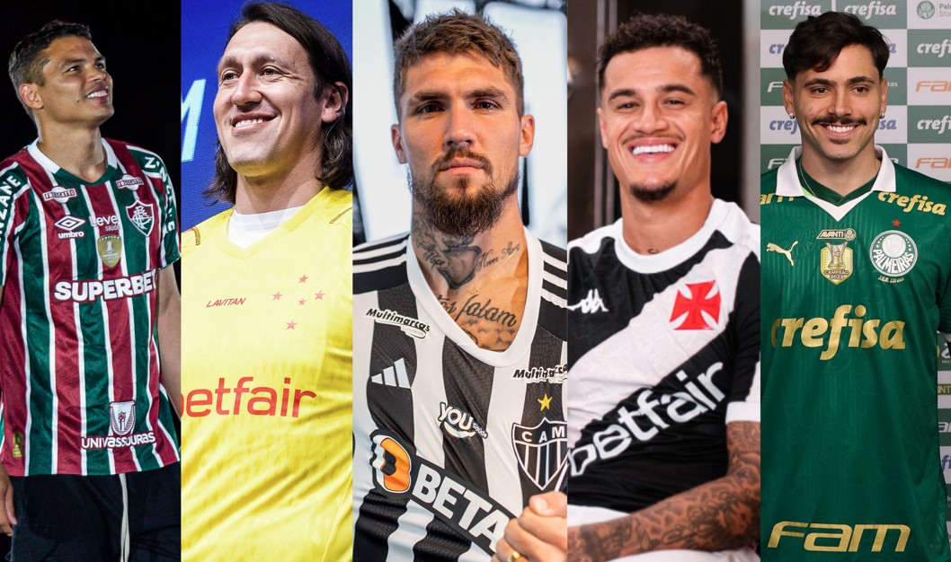 Thiago Silva, no Fluminense, Cássio, no Cruzeiro, Lyanco no atlético, Philippe Coutinho, no Vasco e Maurício, no Palmeiras, são algumas novidades