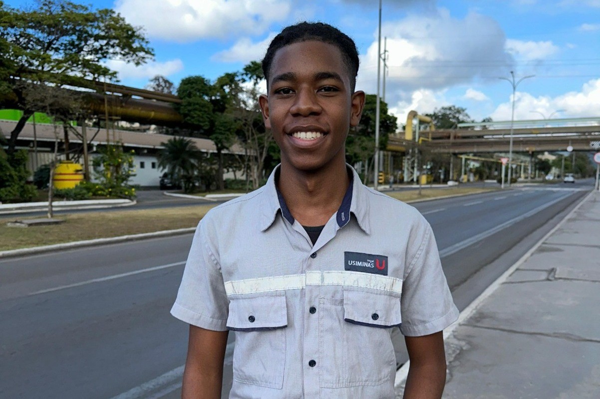 O estagiário Hamilton Marques atua na Usiminas, em Ipatinga