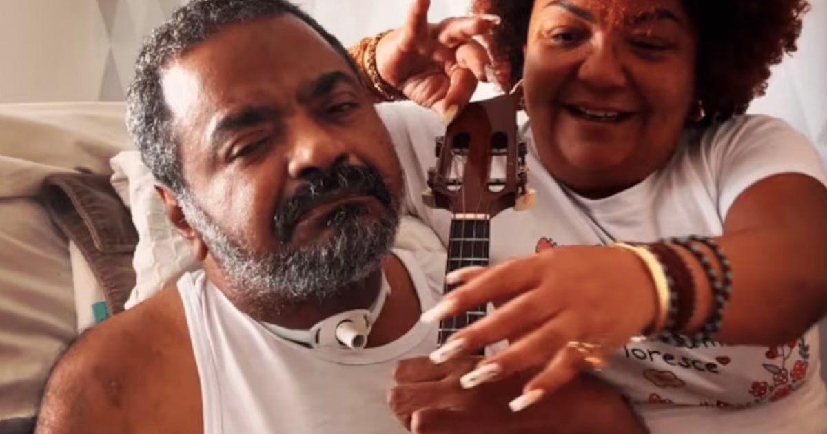 Arlindo Cruz com a mulher, Babi
