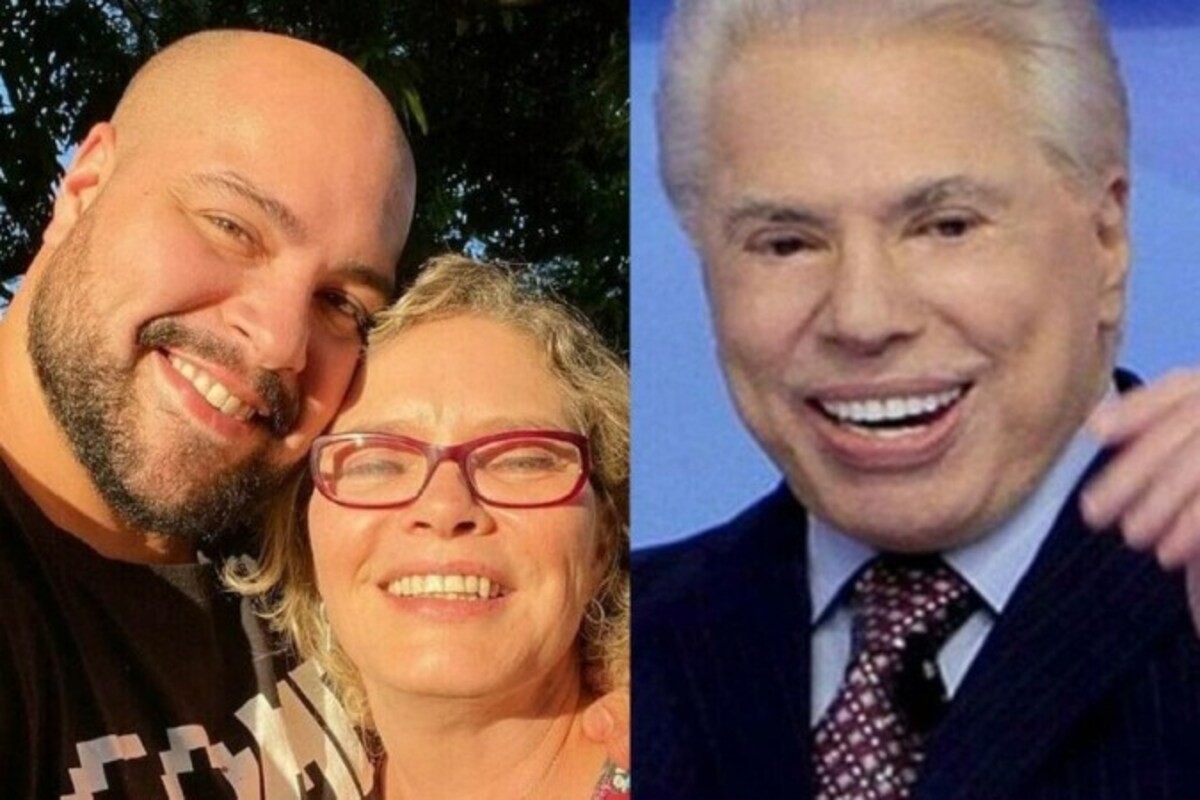Cíntia Abravanel ao lado do filho, Thiago, e do pai, Silvio Santos
