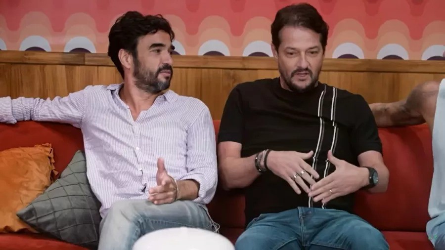 Caio Blat e Marcelo Serrado no "Surubaum"