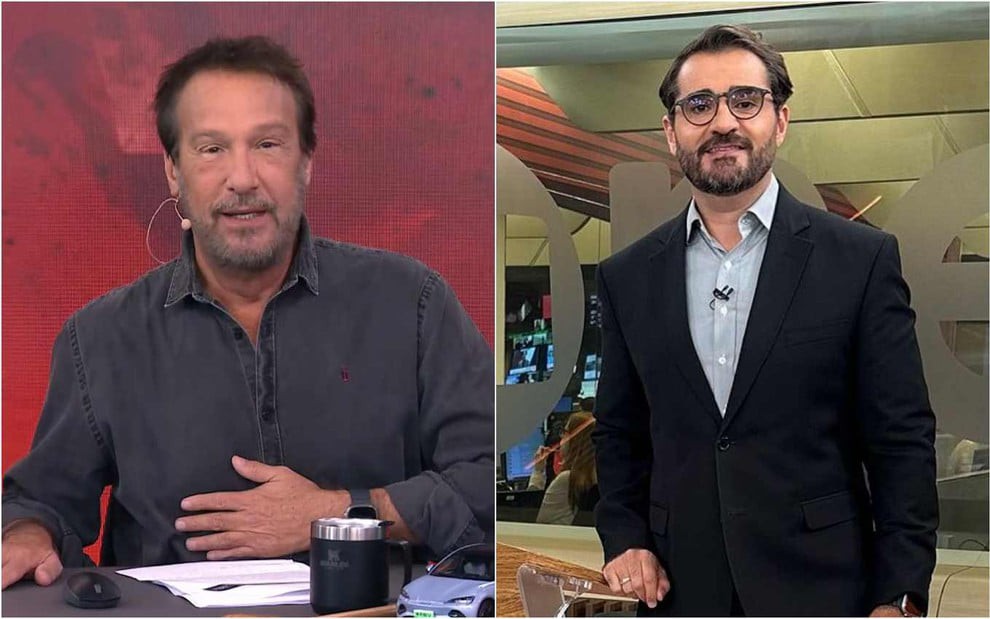 Emílio Surita, do "Pânico" na Jovem Pan; e Marcelo Cosme, âncora da GloboNews