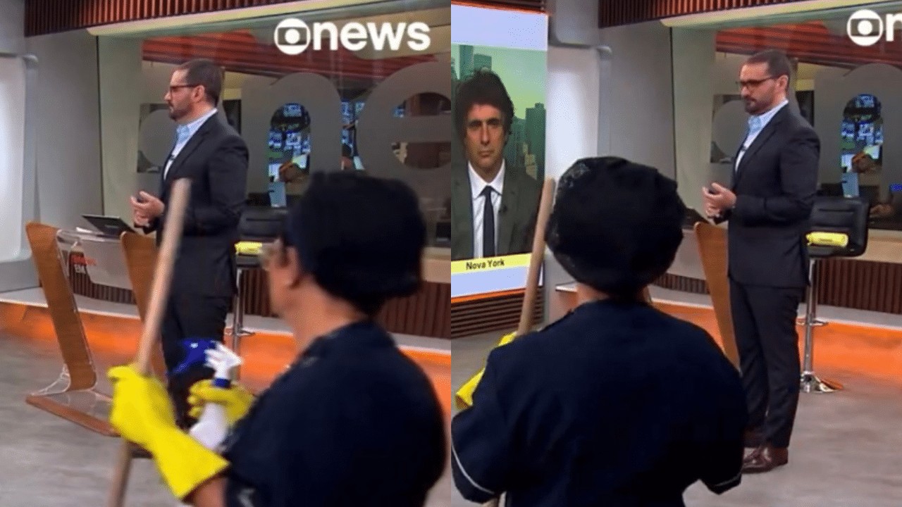 Uma cena inusitada aconteceu durante a transmissão do programa Em Pauta