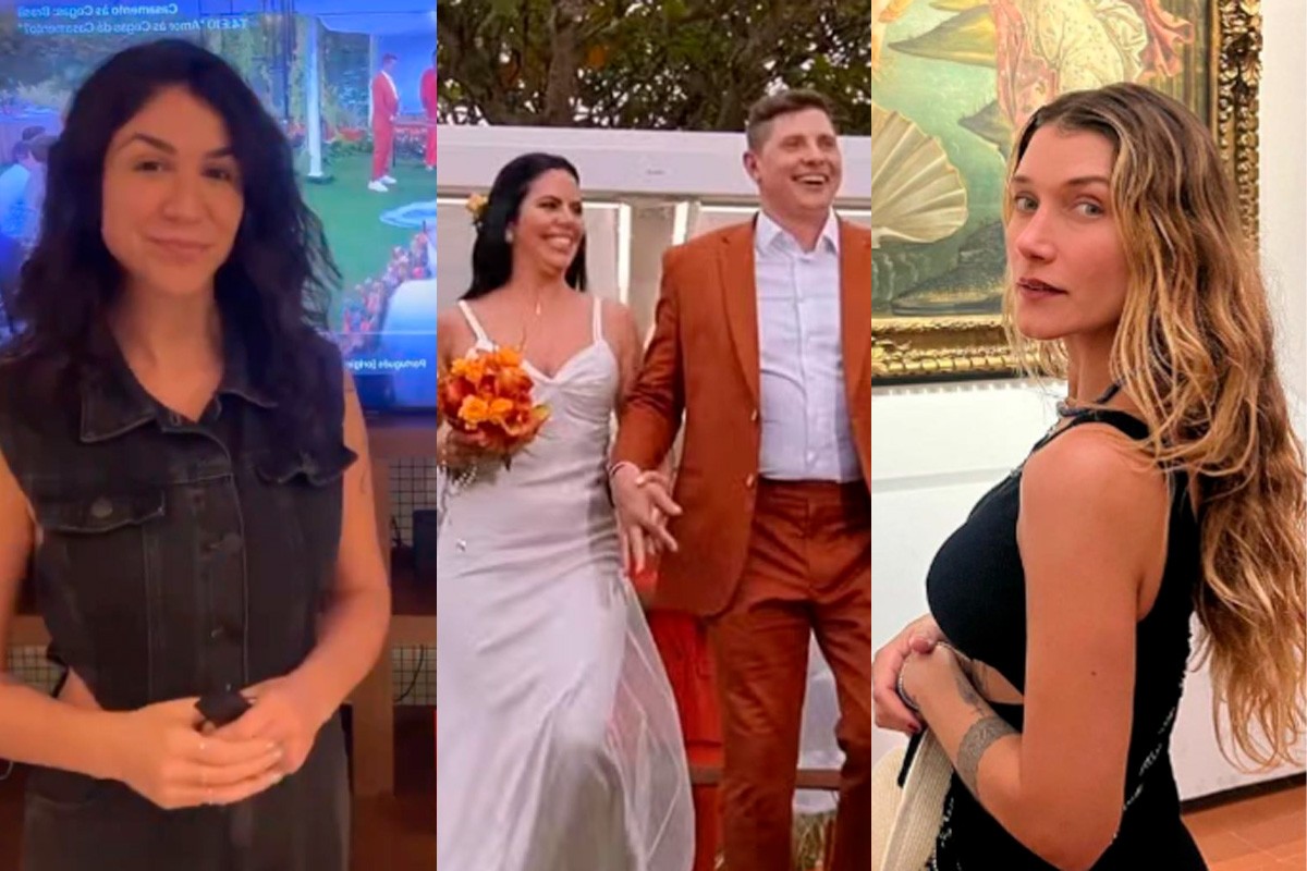 Foquinha, o casal Renata e Alexandre e Gabriela Pugliesi