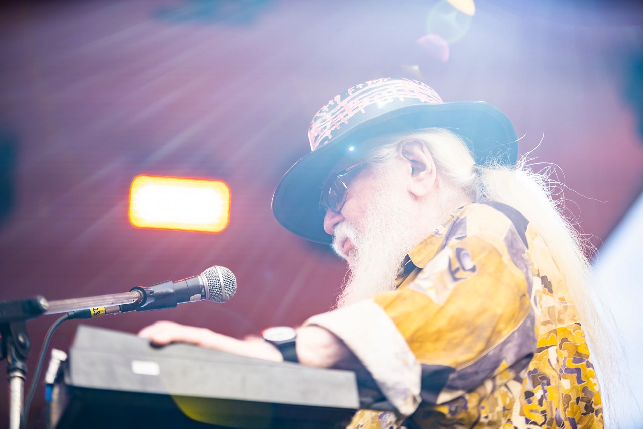 Foto registra passagem de Hermeto Pascoal e Grupo pelo Festival Sensacional!, em 2023, no Parque Ecológico da Pampulha