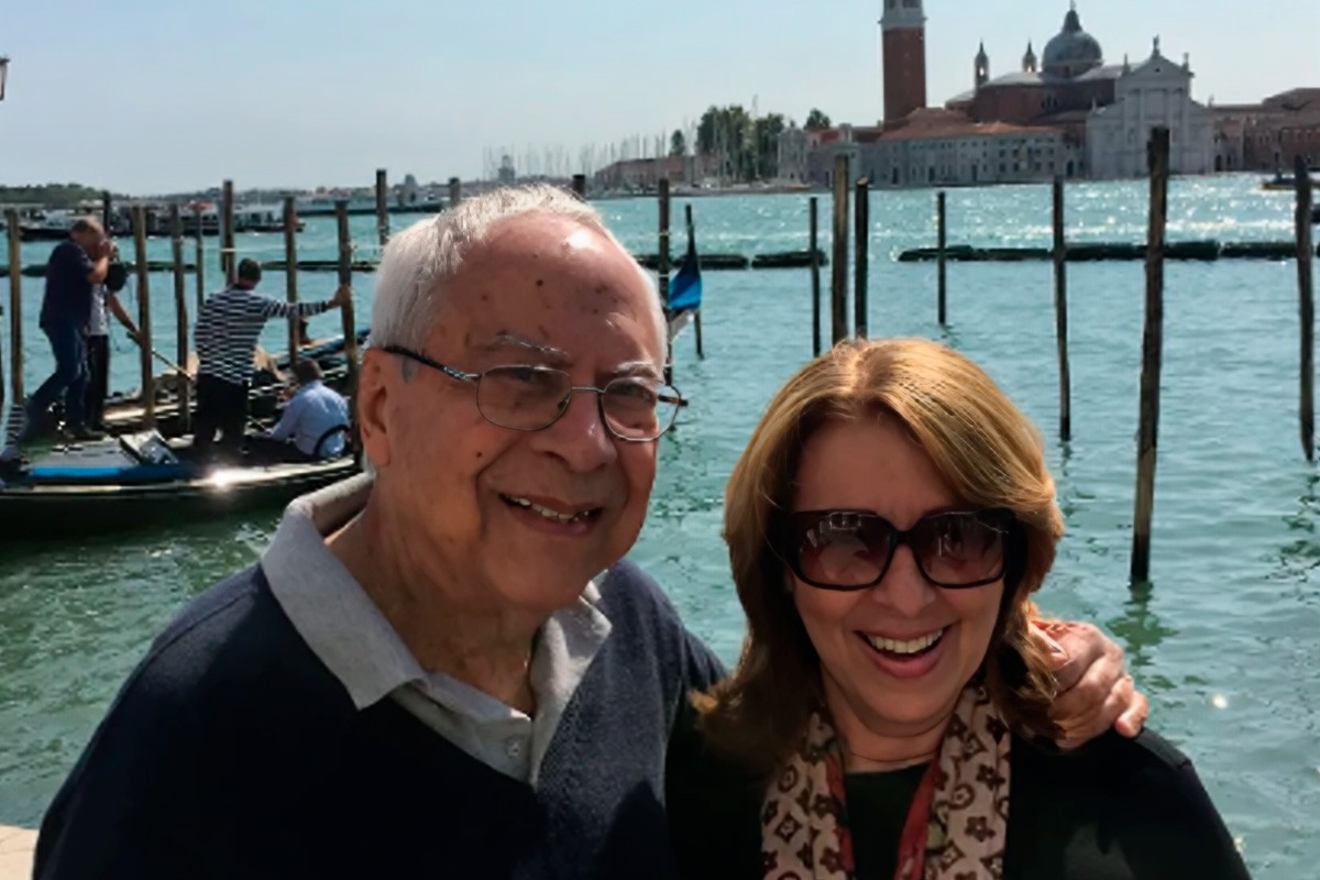 Iran Lima e a esposa, Lucia Baruffaldi