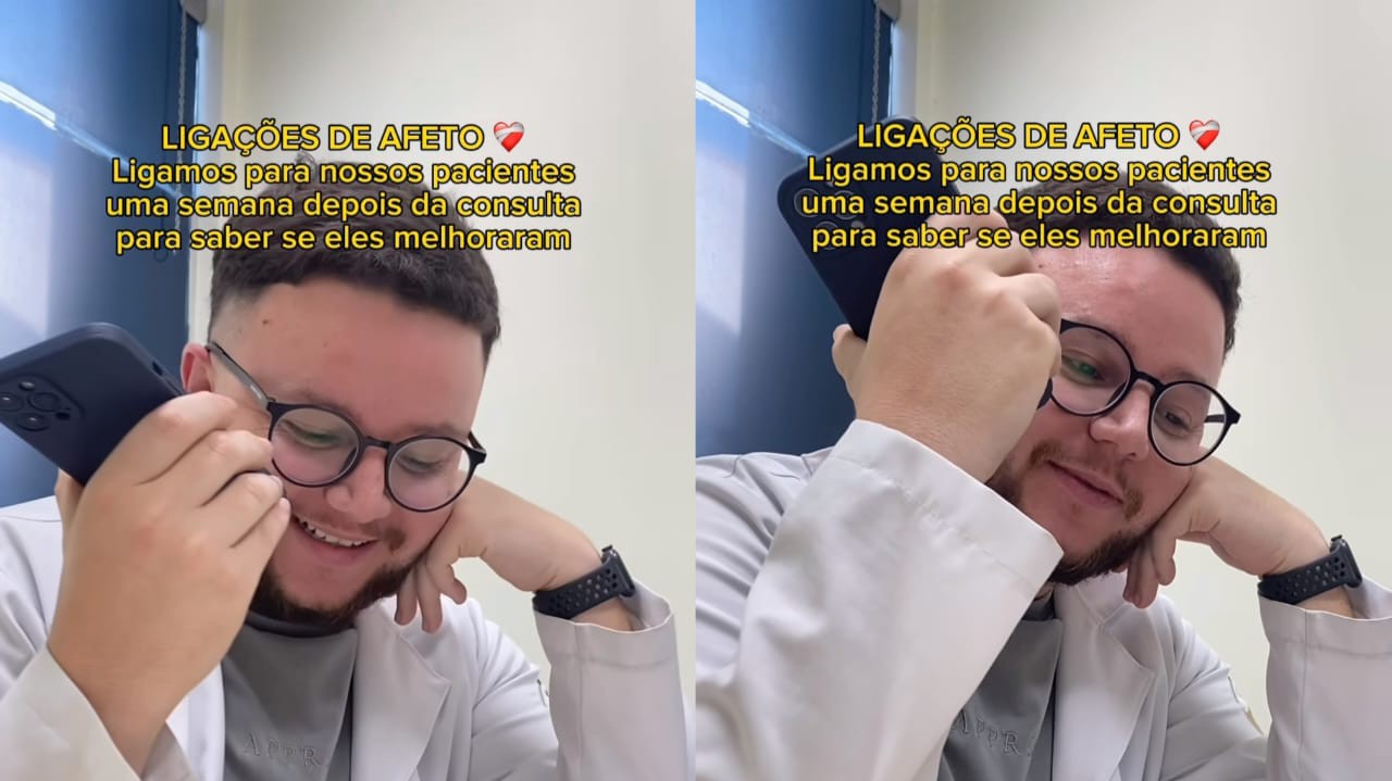 O estudante de medicina Lurdiano Freitas, que viralizou no TikTok com suas Ligações de Afeto