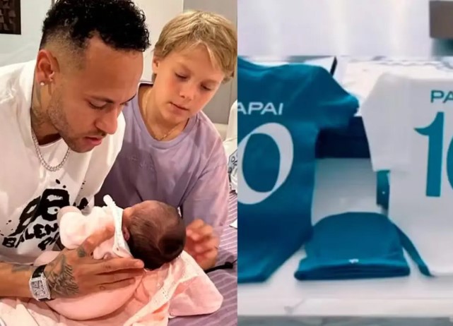 Neymar e os filhos