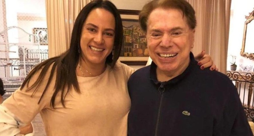 Silvia Abravanel e o pai Silvio Santos