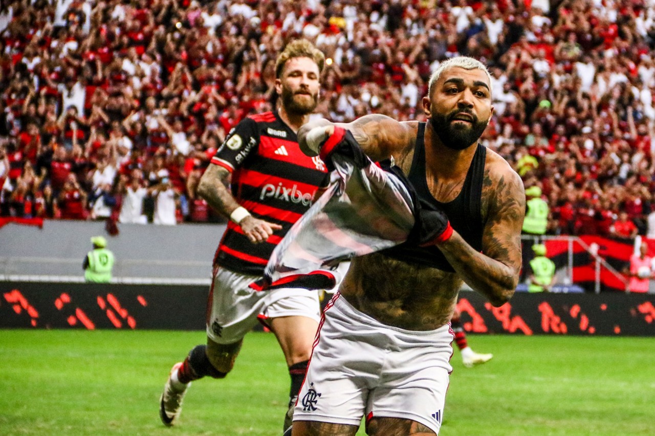 Gabigol marcou segundo gol do Flamengo na partida com o Criciúma