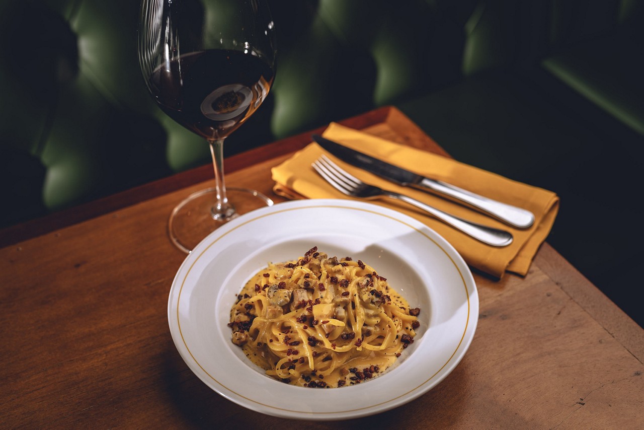 Spaghetti alla carbonara, do Ninetto Trattoria 