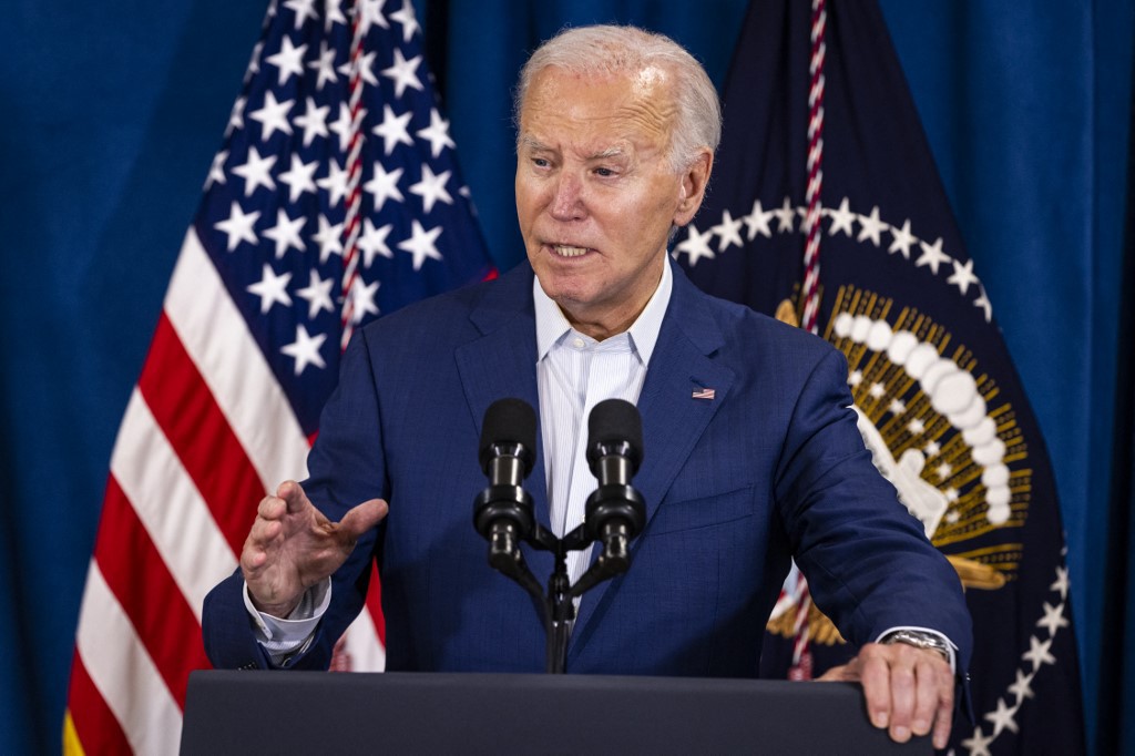 Joe Biden fala em Delaware após atentado a Trump