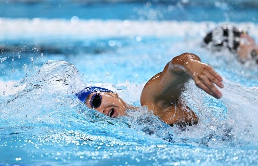 Maria Fernanda Costa coloca o Brasil numa final dos 400m livre após 76 anos - Jonathan NACKSTRAND / AFP