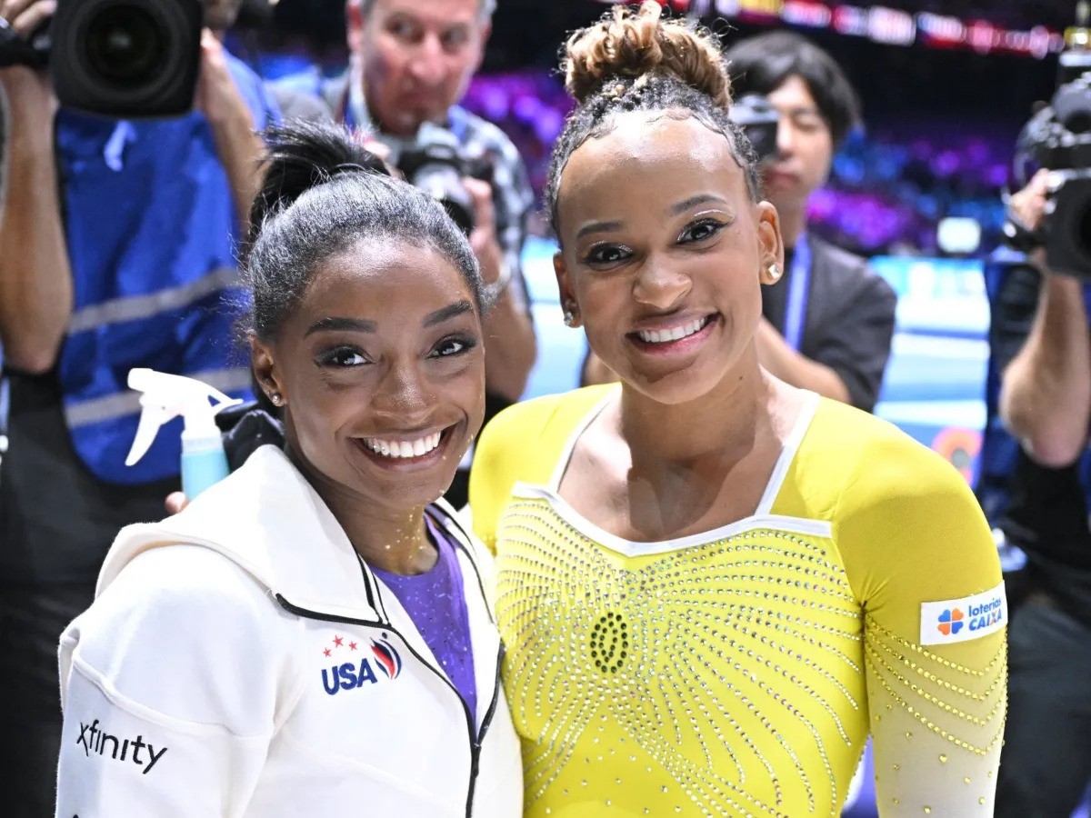 Favoritas na ginástica artística, a brasileira e a norte-americana têm confronto marcado por uma medalha olímpica 