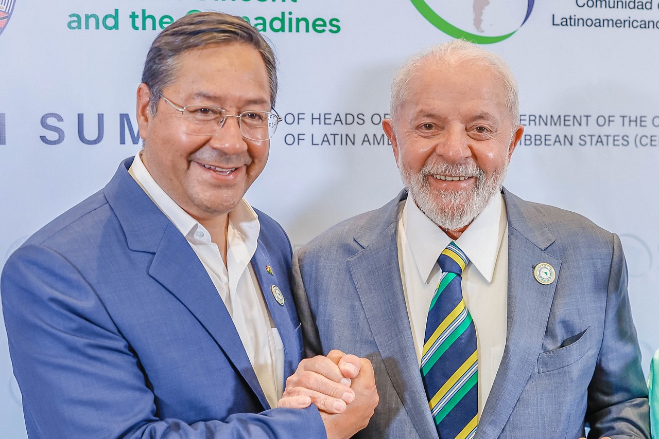 Presidente Lula e o presidente da Bolívia, Luis Arce, durante reunião de Celac, em março deste ano