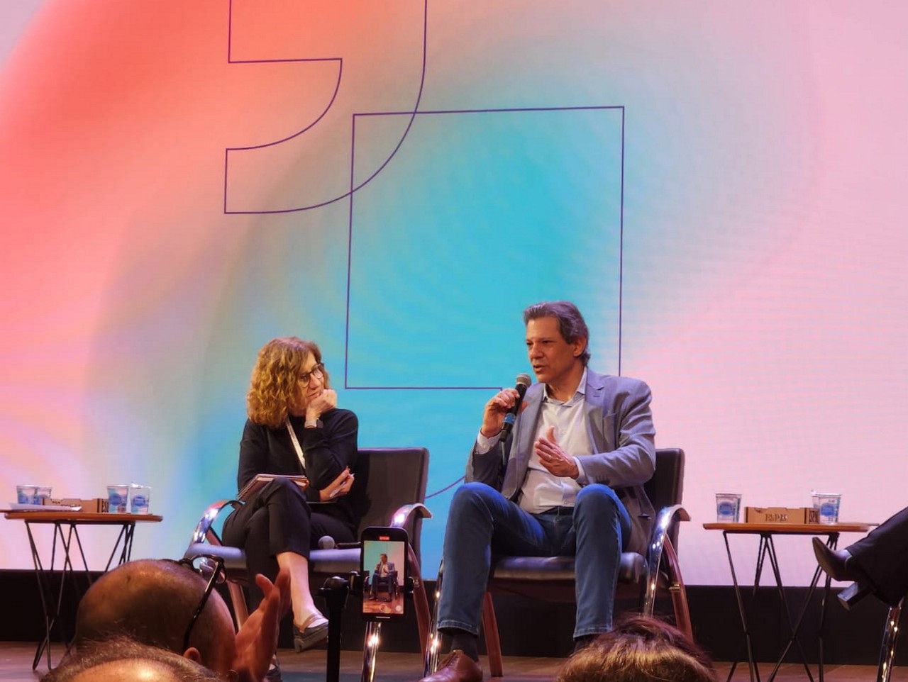 O ministro da Fazenda, Fernando Haddad, participa do Congresso da Abraji.