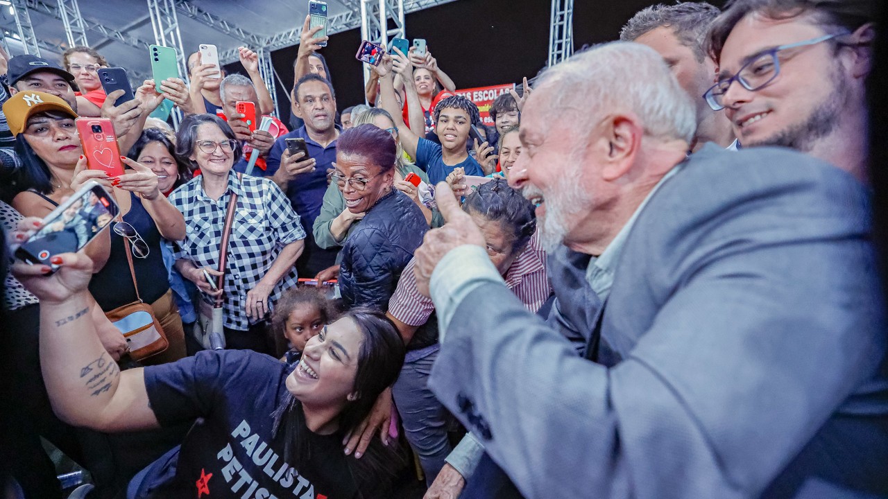 Presidente da República, Luiz Inácio Lula da Silva, durante cerimônia de entrega do BRT Campinas e viaduto Bandeirante