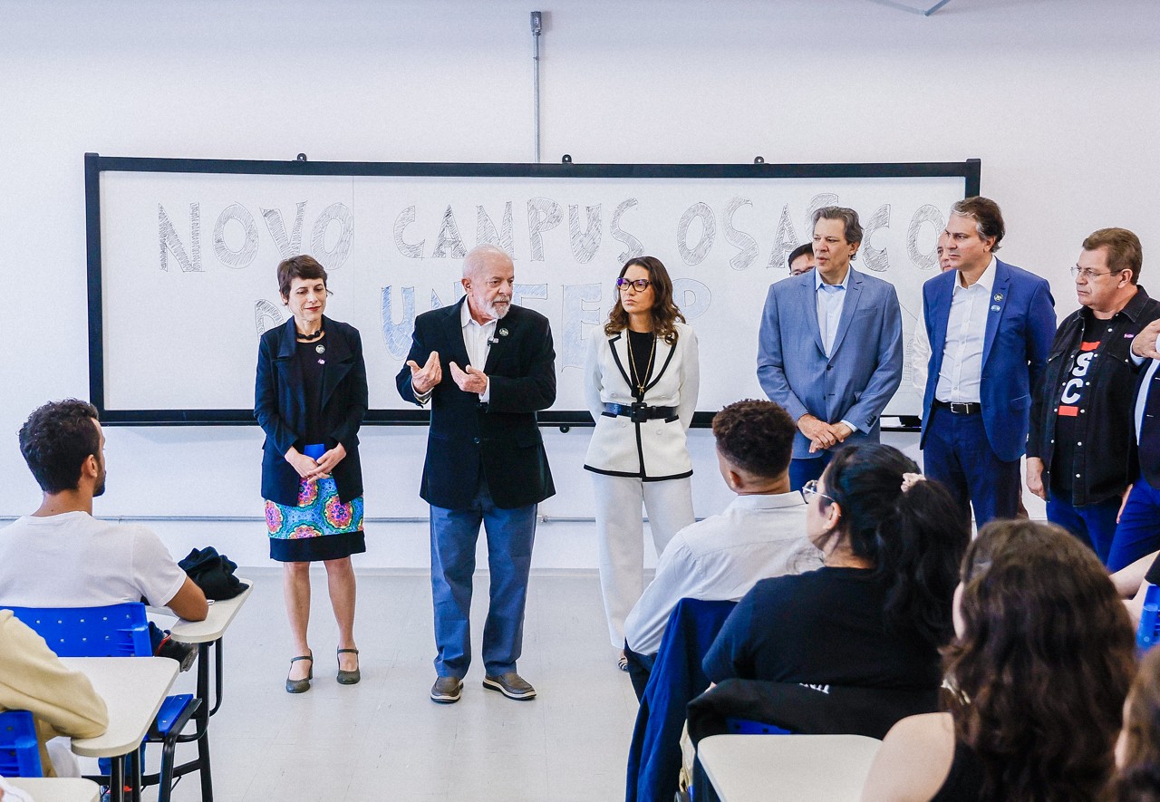 Presidente durante visita ao campus da Universidade Federal de São Paulo (Unifesp) em Osasco