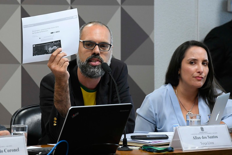 Um dos fundadores do blog Terça Livre, Allan dos Santos depôs em 2019 na MI das Fake News no Senado Federal