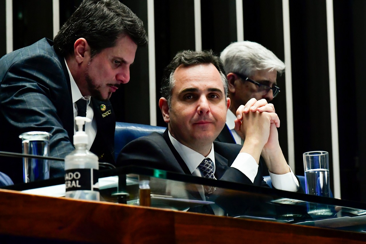 O presidente do Congresso Nacional, Rodrigo Pacheco (PSD), é o fiador da proposta alternativa ao RRF apresentada na última terça-feira (09/07) Foto: Waldemir Barreto/Agência Senado