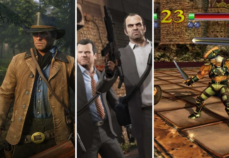 Read Dead Redemption 2, GTA 5 e SoulCalibur