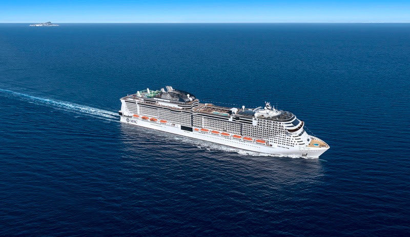 MSC Grandiosa é o maior navio da história a navegar em águas brasileiras - Foto: MSC / Divulgação