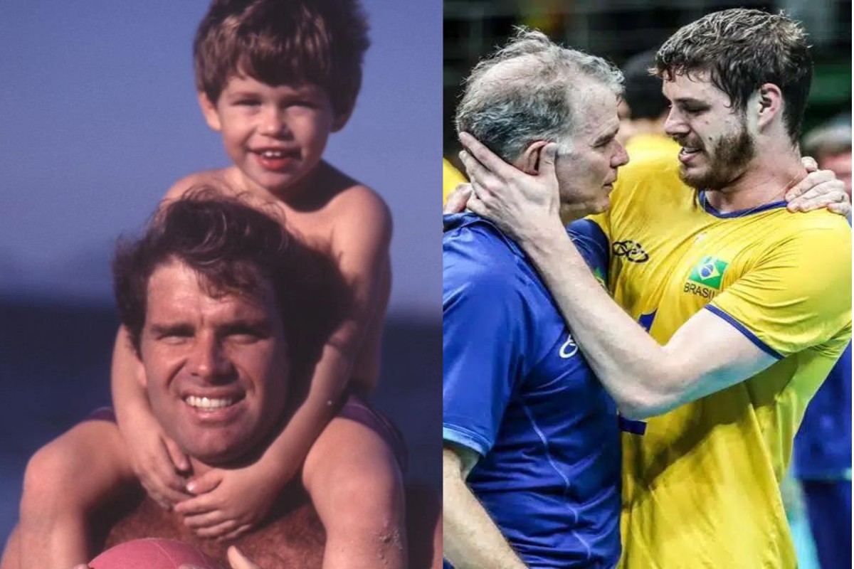 Bruninho e Bernardinho, pai e filho, fizeram história no vôlei brasileiro