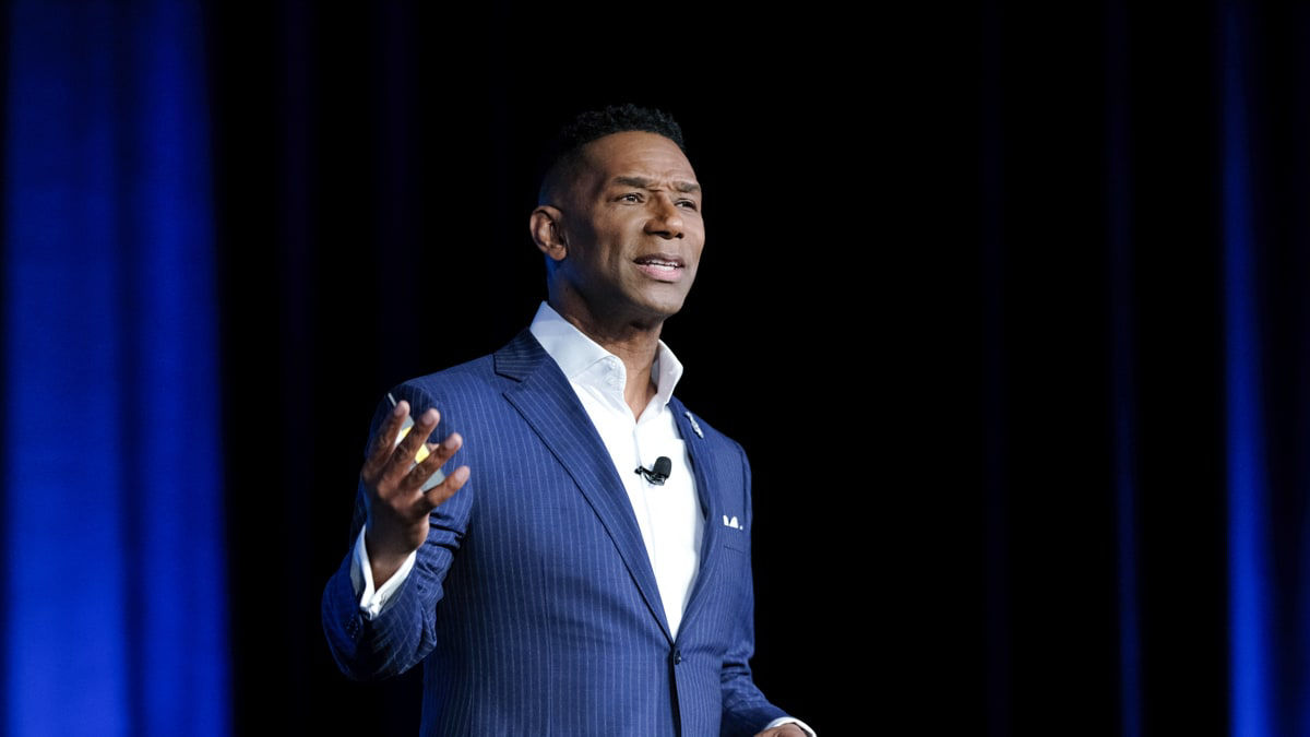 Johnny C. Taylor, Jr. speaking to an audience.