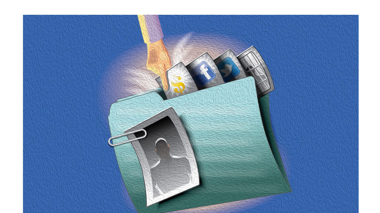 An image of a folder with a pen and a pencil.