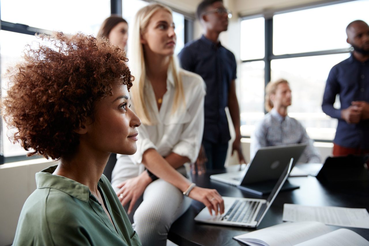 People listening at work