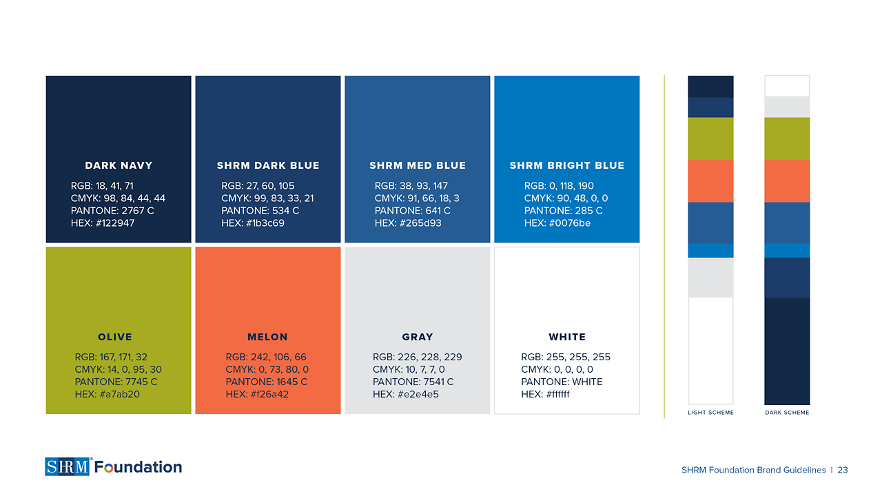 SHRM Foundation Colors