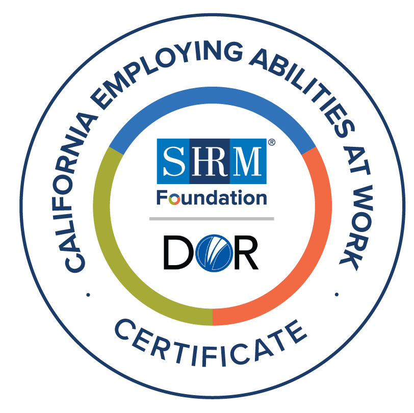 California Employing Abilities at Work Certificate Badge