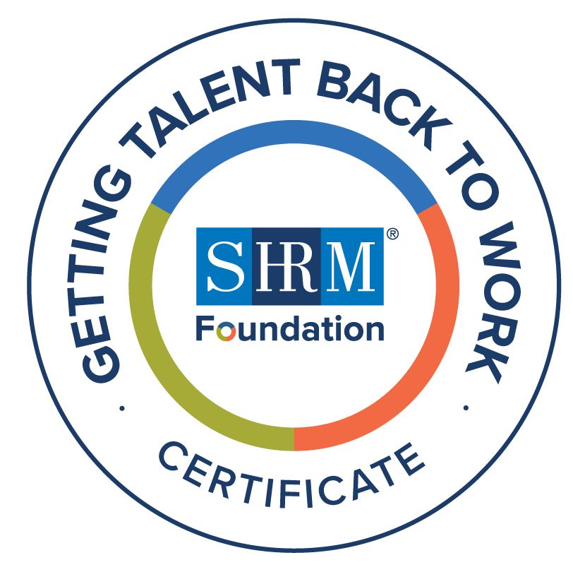 Getting Talent Back to Work Certificate Badge