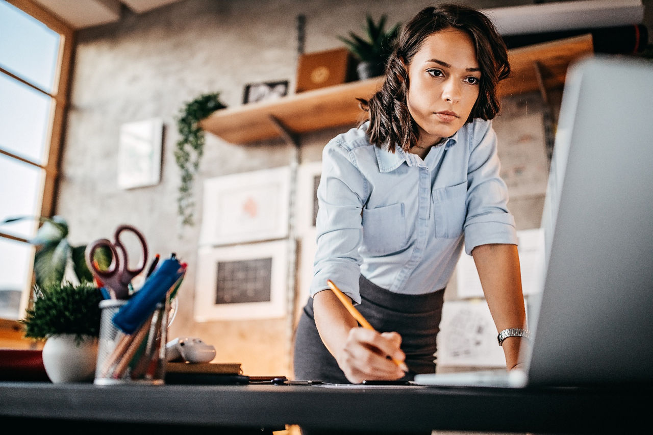 HR professionals working in a modern workplace
