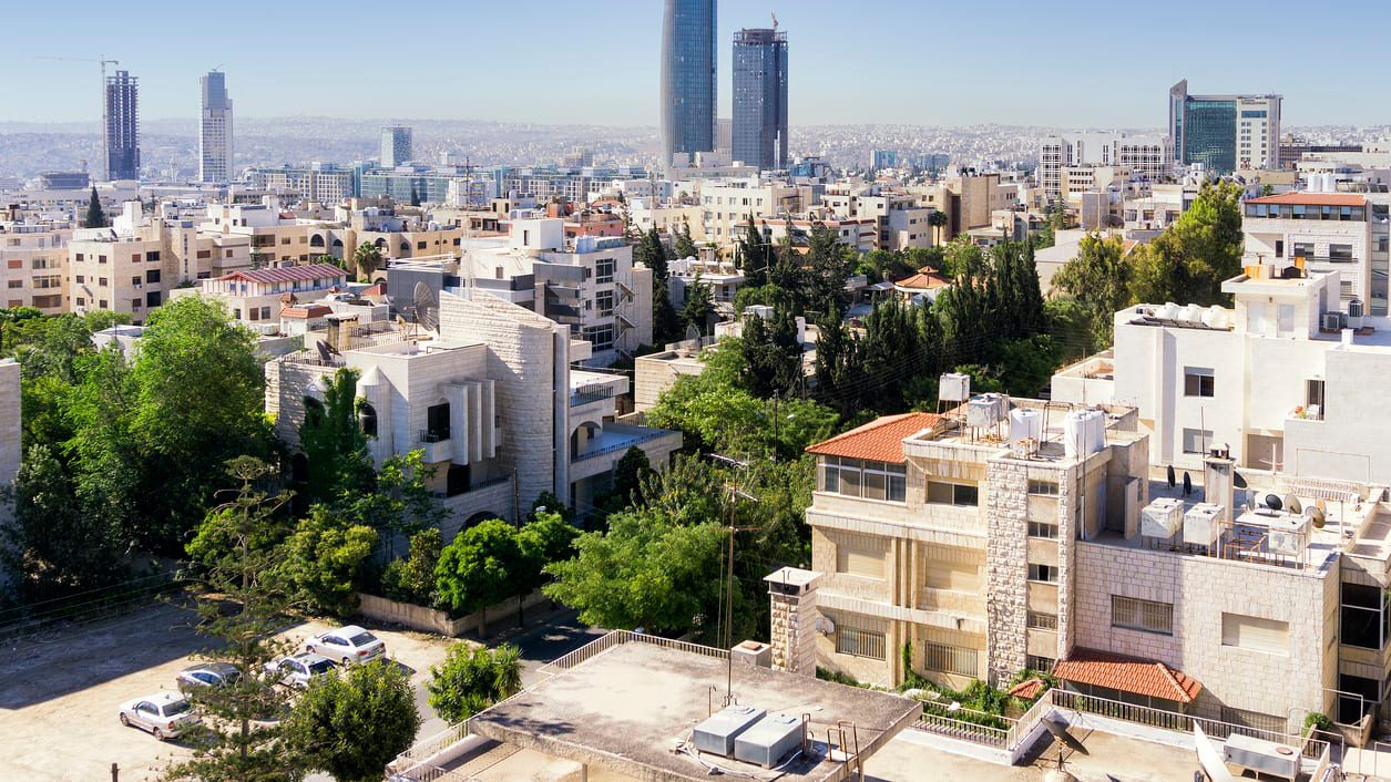 An aerial view of the city of alexandria, syria.