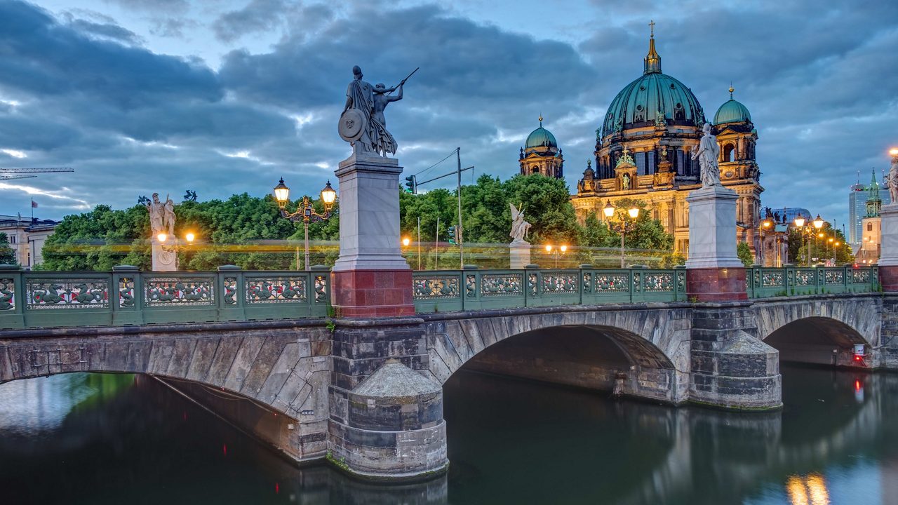 A bridge over a river in berlin, germany.